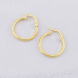 Candongas Serpiente Texturizada 1.2g / 2cm Oro Amarillo 18K