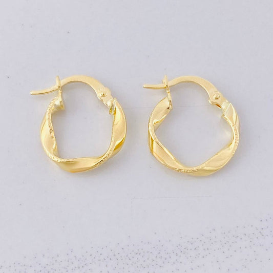 Candongas Asby 1.2g / 1.7cm Oro Amarillo 18K