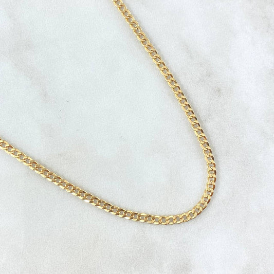 Cadena Cubana 3.6g / 50cm / 3.1mm Oro Amarillo 18K