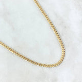 Cadena Cubana 3.6g / 50cm / 3.1mm Oro Amarillo 18K