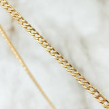 Cadena Cubana 3.9gr / 50cm / Oro Amarillo +1 18K