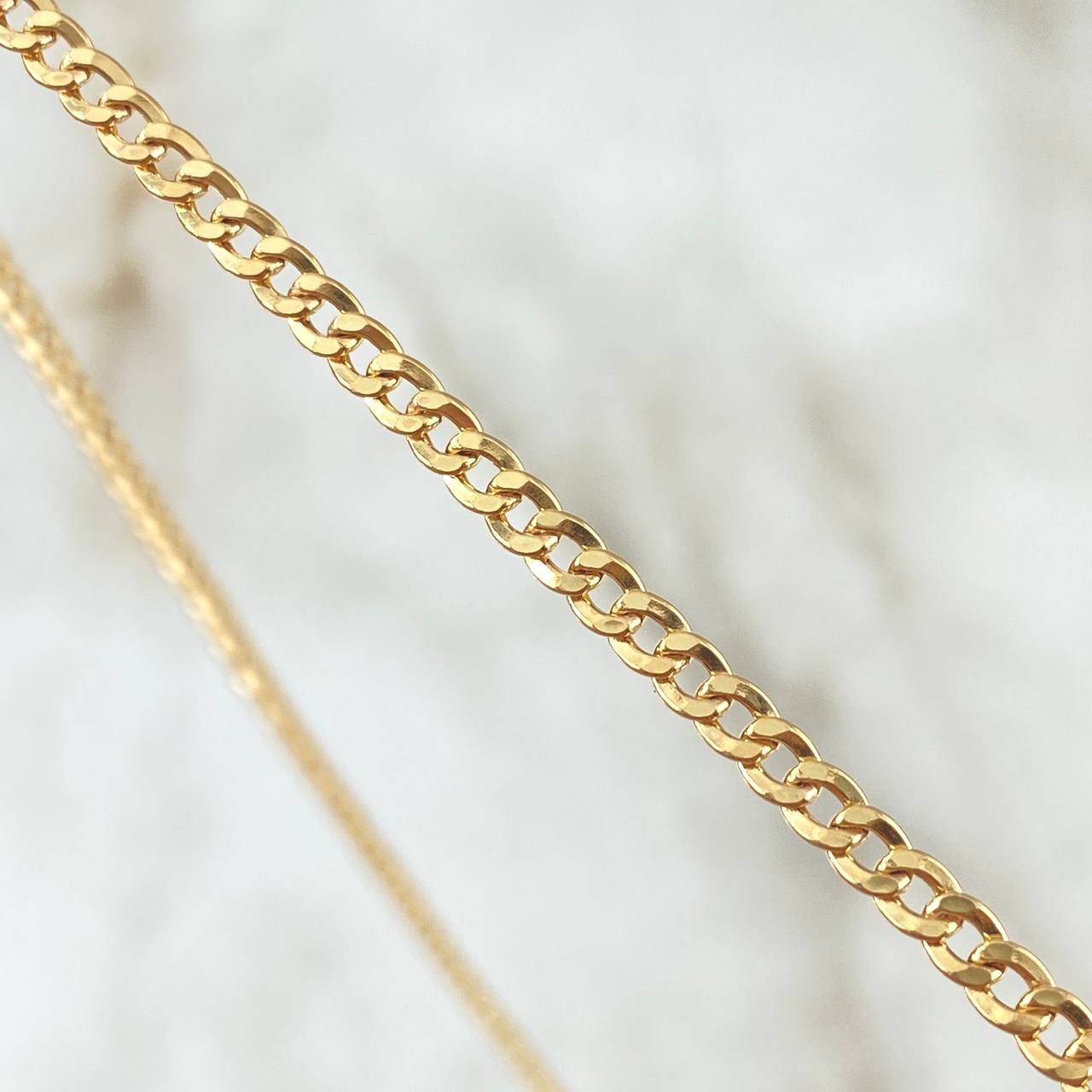 Cadena Cubana 3g / 40cm / 3.1mm Oro Amarillo 18K