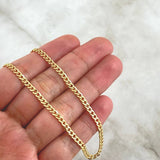 Cadena Cubana 5.9gr / 60cm / 3.1mm Oro Amarillo +1 18K