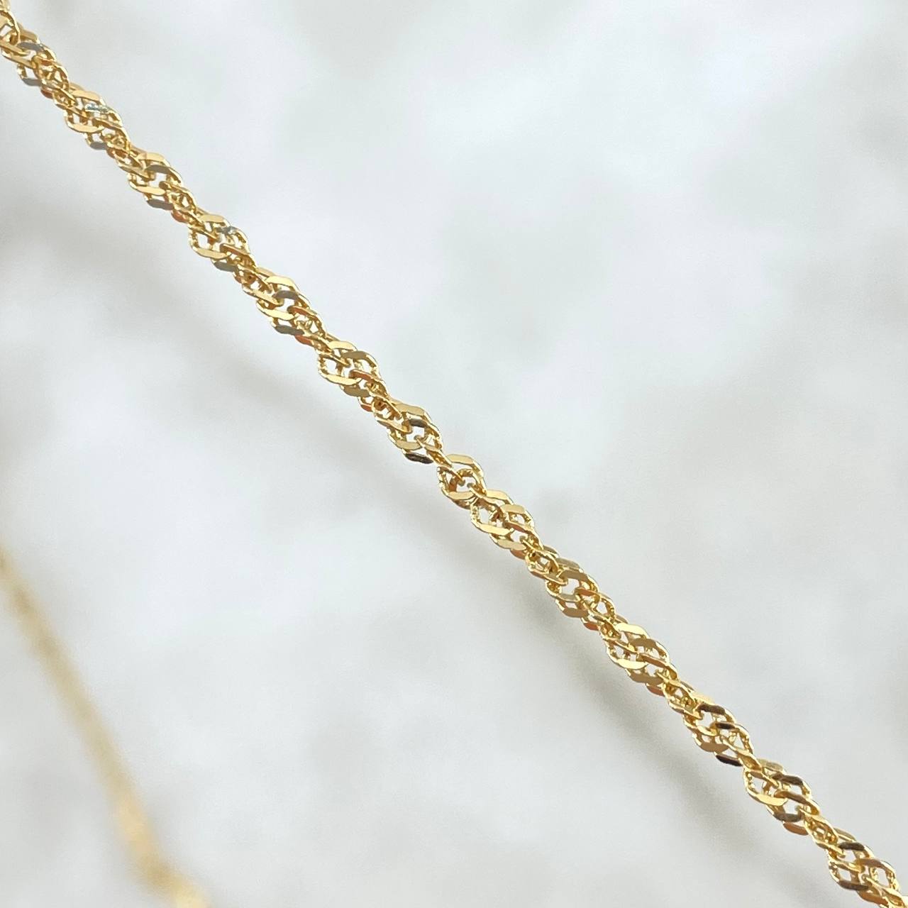 Cadena Singapur 2.15gr / 50cm / 1.4mm Oro Amarillo +3 18K