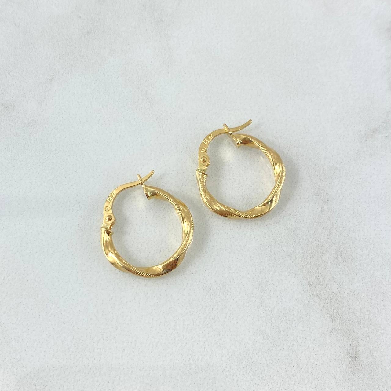 Candongas Deis 1.25gr / 1.8cm / Oro Amarillo 18K