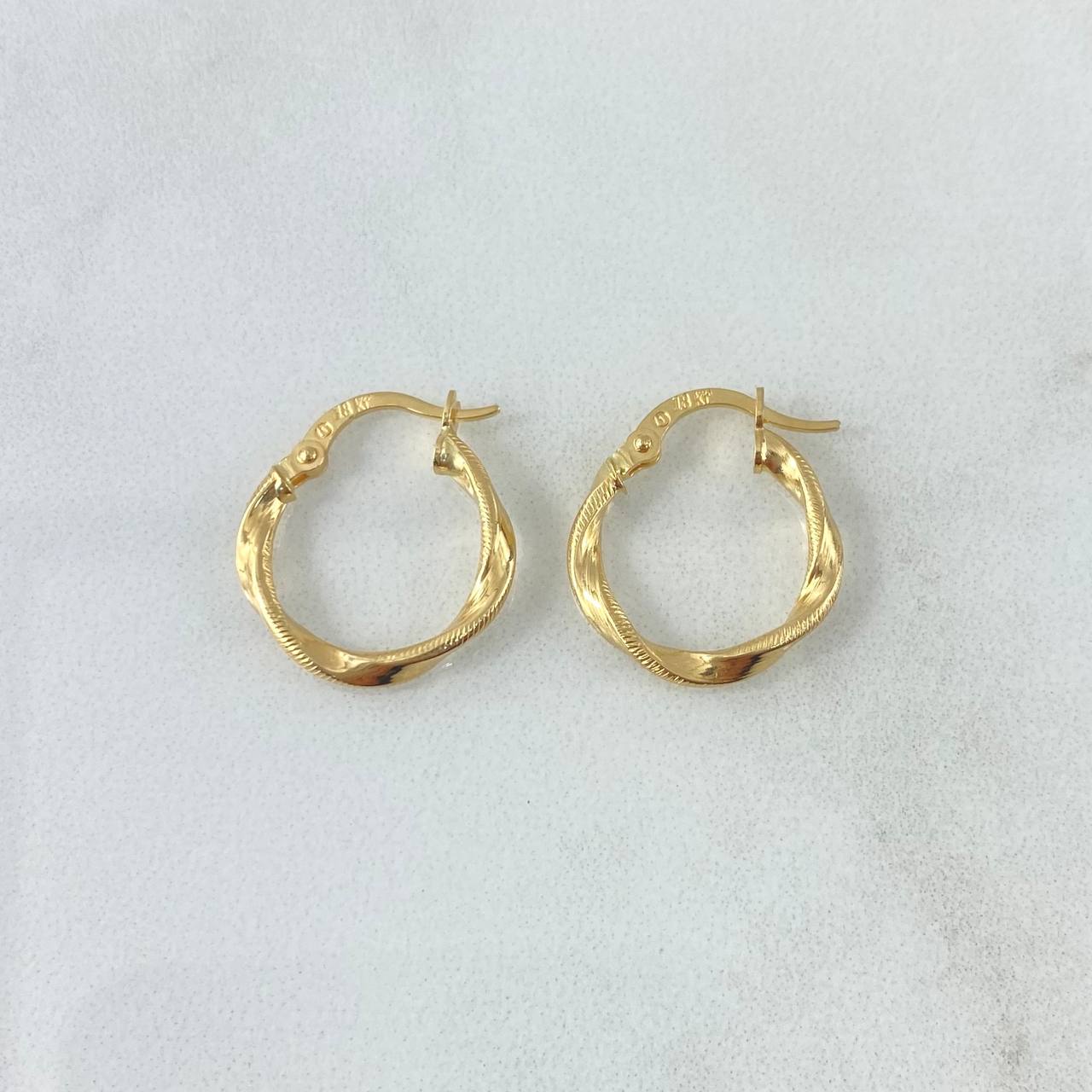 Candongas Deis 1.25gr / 1.9cm / Oro Amarillo 18K