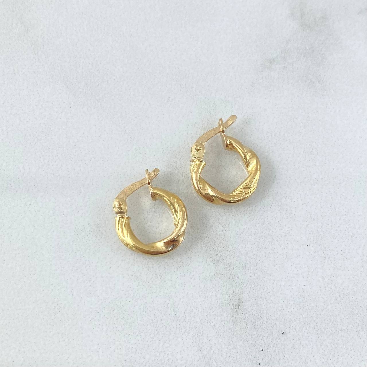 Candongas Milu 1gr / 1.2cm / Oro Amarillo 18K