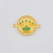Herraje Circular Corona Tupida 3.1g / 2.2cm Oro Amarillo 18K