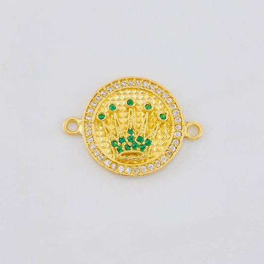 Herraje Circular Corona Tupida 3.1g / 2.2cm Oro Amarillo 18K