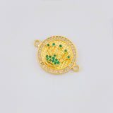 Herraje Circular Corona Tupida 3.1g / 2.2cm Oro Amarillo 18K