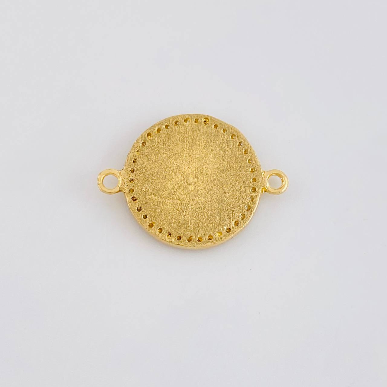 Herraje Circular Corona Tupida 3.1g / 2.2cm Oro Amarillo 18K