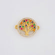 Herraje Circular Arbol de la Vida 1.85g / 1.8cm Oro Amarillo 18K