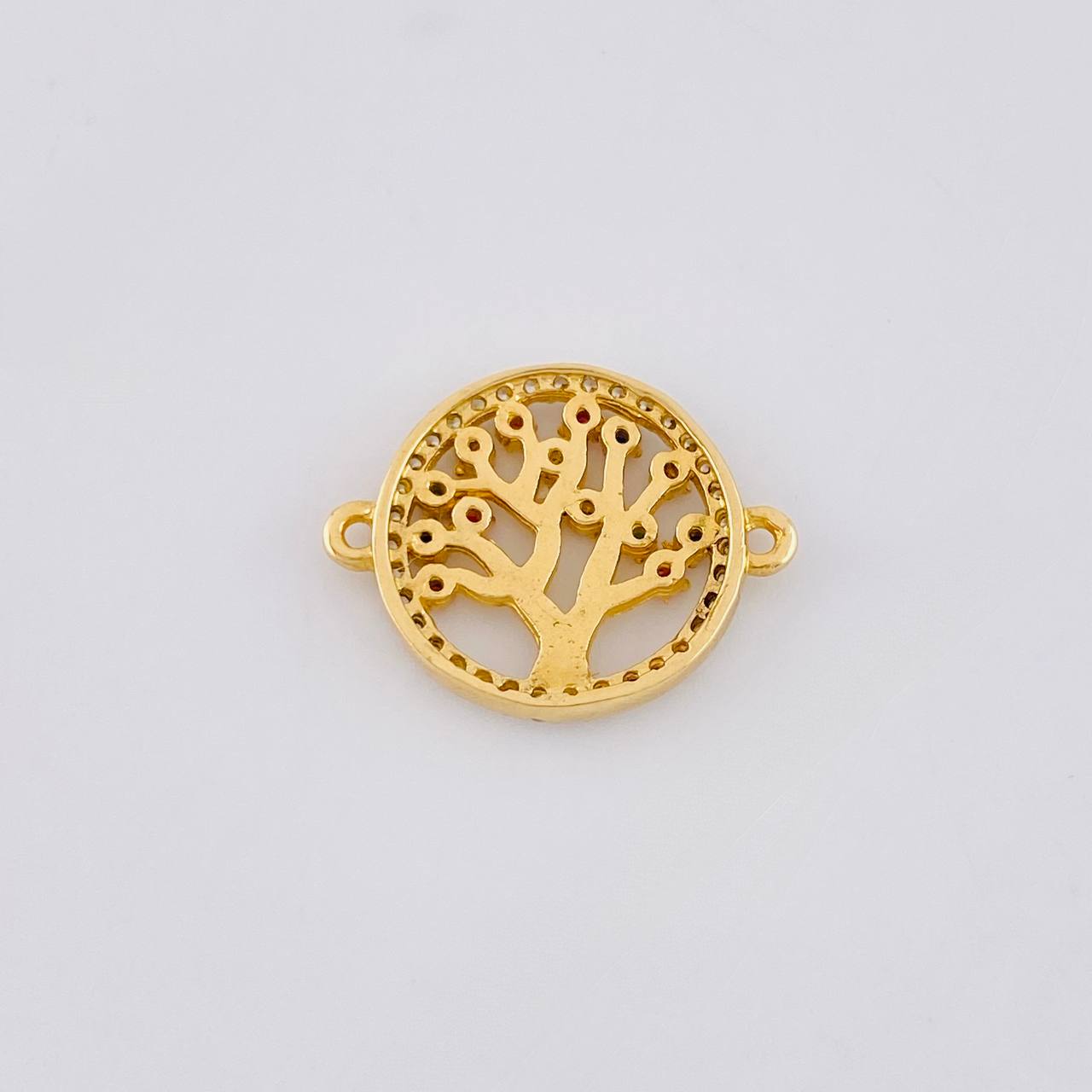 Herraje Circular Arbol de la Vida 1.85g / 1.8cm Oro Amarillo 18K