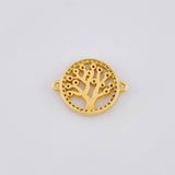 Herraje Circular Arbol de la Vida 1.85g / 1.8cm Oro Amarillo 18K