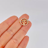 Herraje Circular Arbol de la Vida 1.85g / 1.8cm Oro Amarillo 18K