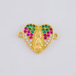 Herraje Corazon Virgen Guadalupe 2.1g / 1.8cm Oro Amarillo 18K