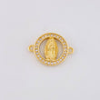 Herraje Circular Virgen Guadalupe Tupida 2.1g / 1.7cm Oro Amarillo 18K