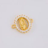 Herraje Circular Chispa Virgen Guadalupe 1.2g / 1.2cm Oro Amarillo 18K