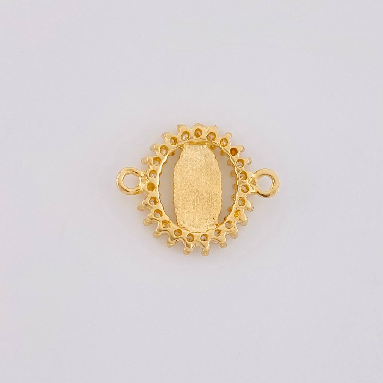 Herraje Circular Chispa Virgen Guadalupe 1.2g / 1.2cm Oro Amarillo 18K