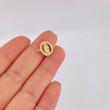 Herraje Circular Chispa Virgen Guadalupe 1.2g / 1.2cm Oro Amarillo 18K