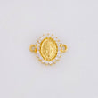 Herraje Circular Chispa Virgen Guadalupe 0.75g / 1.2cm Oro Amarillo 18K