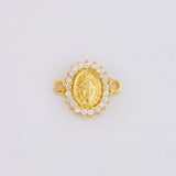 Herraje Circular Chispa Virgen Guadalupe 0.75g / 1.2cm Oro Amarillo 18K