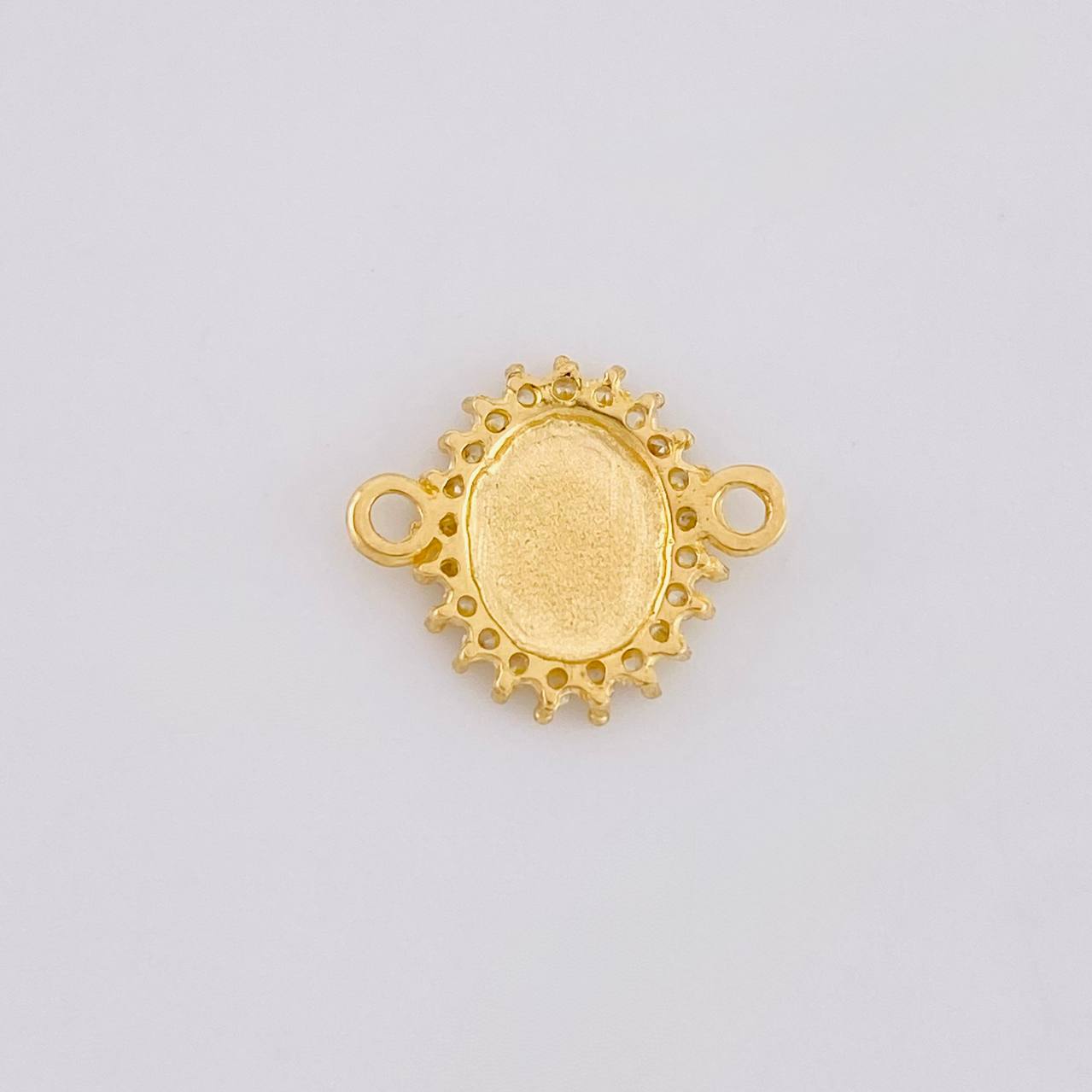 Herraje Circular Chispa Virgen Guadalupe 0.75g / 1.2cm Oro Amarillo 18K