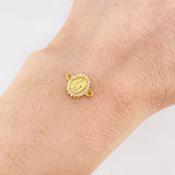 Herraje Circular Chispa Virgen Guadalupe 0.75g / 1.2cm Oro Amarillo 18K