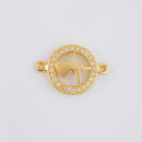 Herraje Circular Latido Corazon Tupido 1.65g / 2cm Oro Amarillo 18K