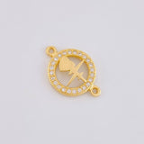Herraje Circular Latido Corazon Tupido 1.65g / 2cm Oro Amarillo 18K