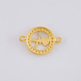 Herraje Circular Latido Corazon Tupido 1.65g / 2cm Oro Amarillo 18K