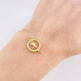 Herraje Circular Latido Corazon Tupido 1.65g / 2cm Oro Amarillo 18K