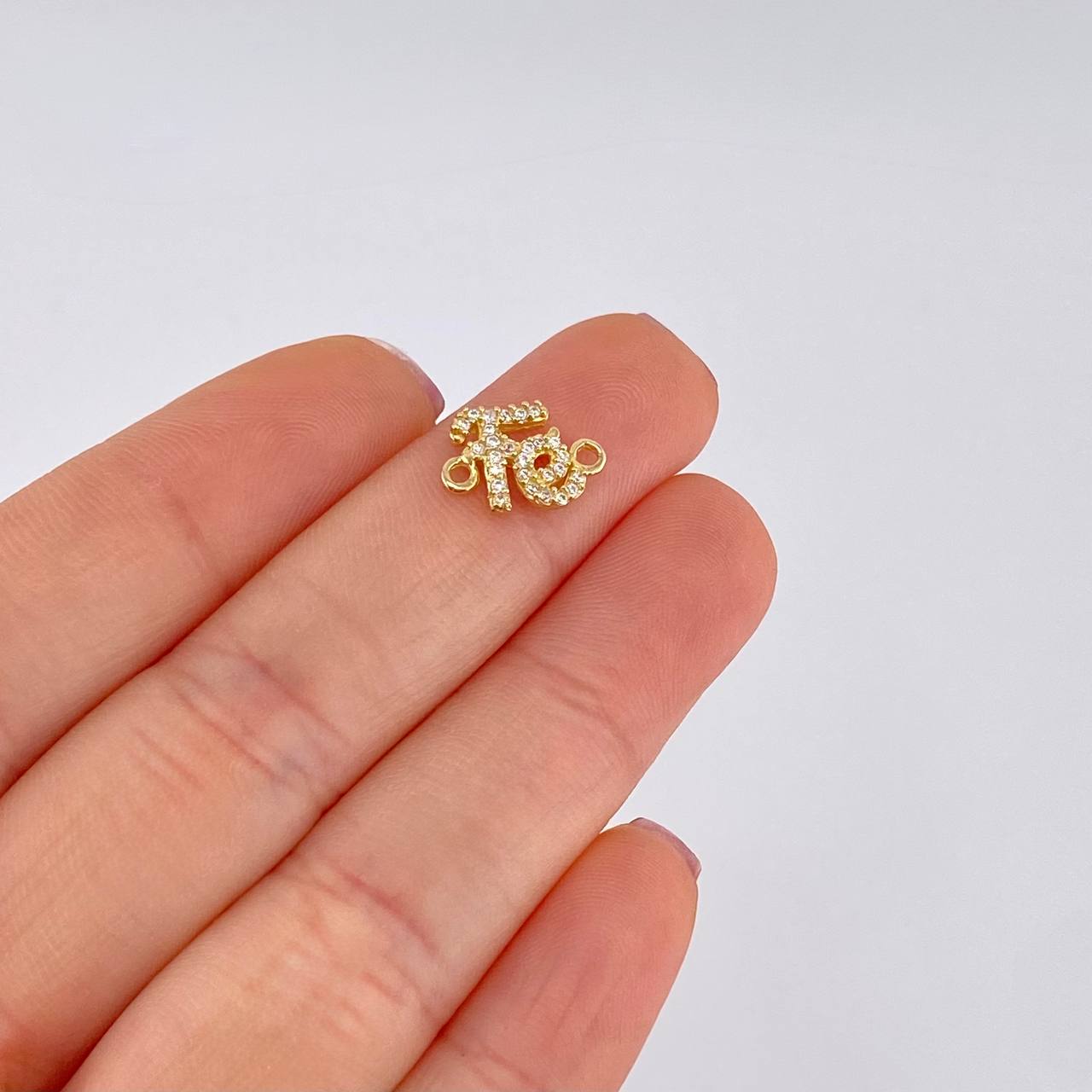 Herraje Fe Tupida 0.8g / 1.2cm Oro Amarillo 18K