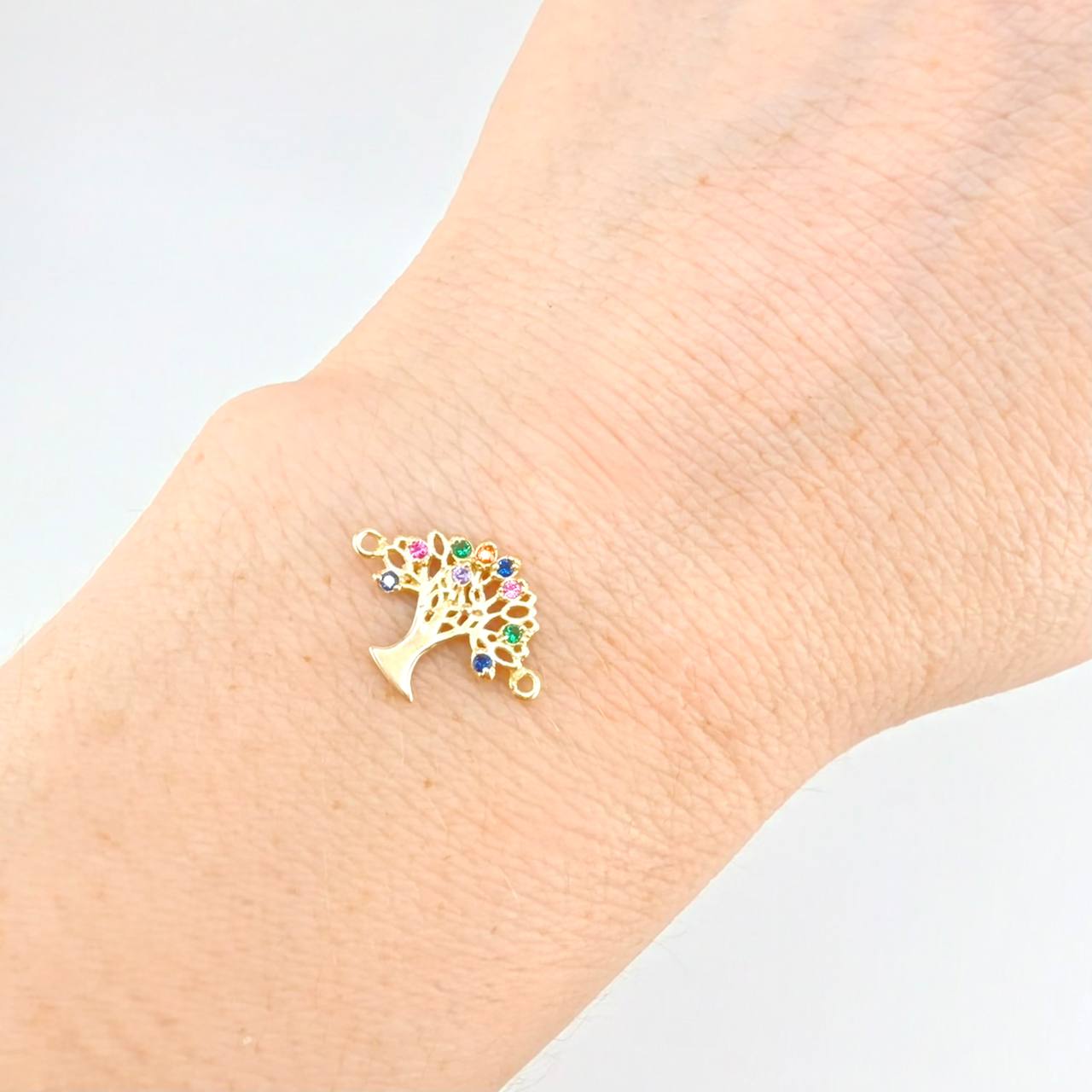 Herraje Arbol de la Vida 0.9g / 1.6cm Oro Amarillo 18K