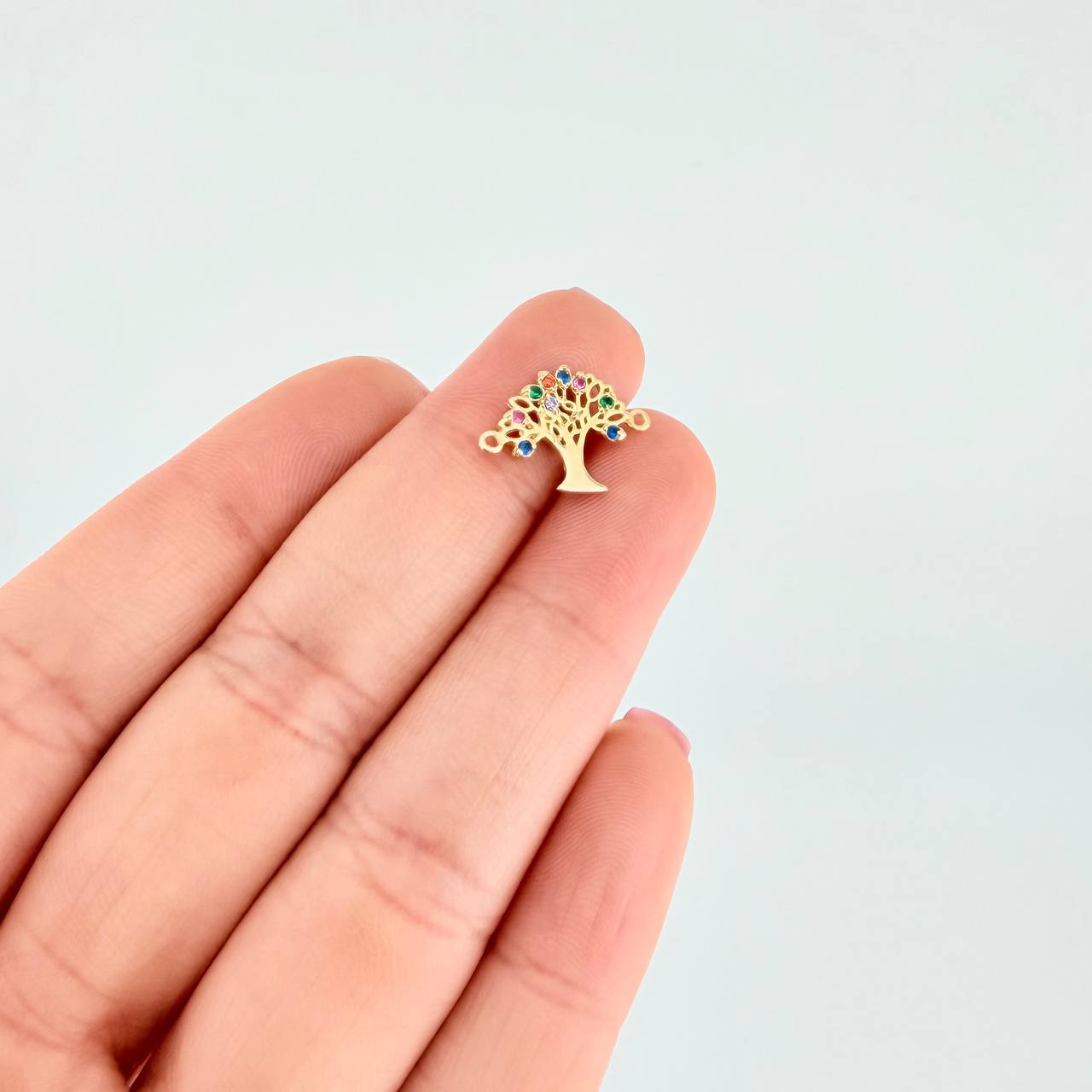 Herraje Arbol de la Vida 0.9g / 1.6cm Oro Amarillo 18K