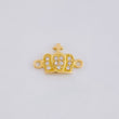 Herraje Corona Tupida Cruz 0.7g / 1.2cm Oro Amarillo 18K