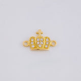 Herraje Corona Tupida Cruz 0.7g / 1.2cm Oro Amarillo 18K