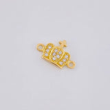 Herraje Corona Tupida Cruz 0.7g / 1.2cm Oro Amarillo 18K