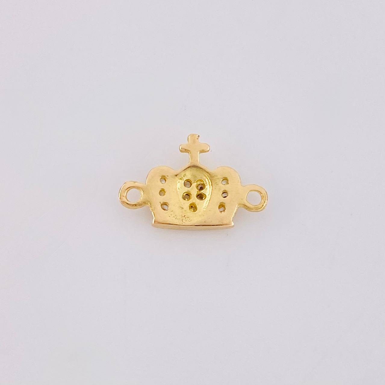 Herraje Corona Tupida Cruz 0.7g / 1.2cm Oro Amarillo 18K
