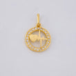 Dije Circular Latido Corazon Tupido 1.65g / 2cm Oro Amarillo 18K
