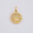Dije Circular Corona Tupida 2.5g / 2.2cm Oro Amarillo 18K