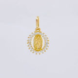 Dije Circular Chispa Virgen Guadalupe 1.35g / 1.7cm Oro Amarillo 18K