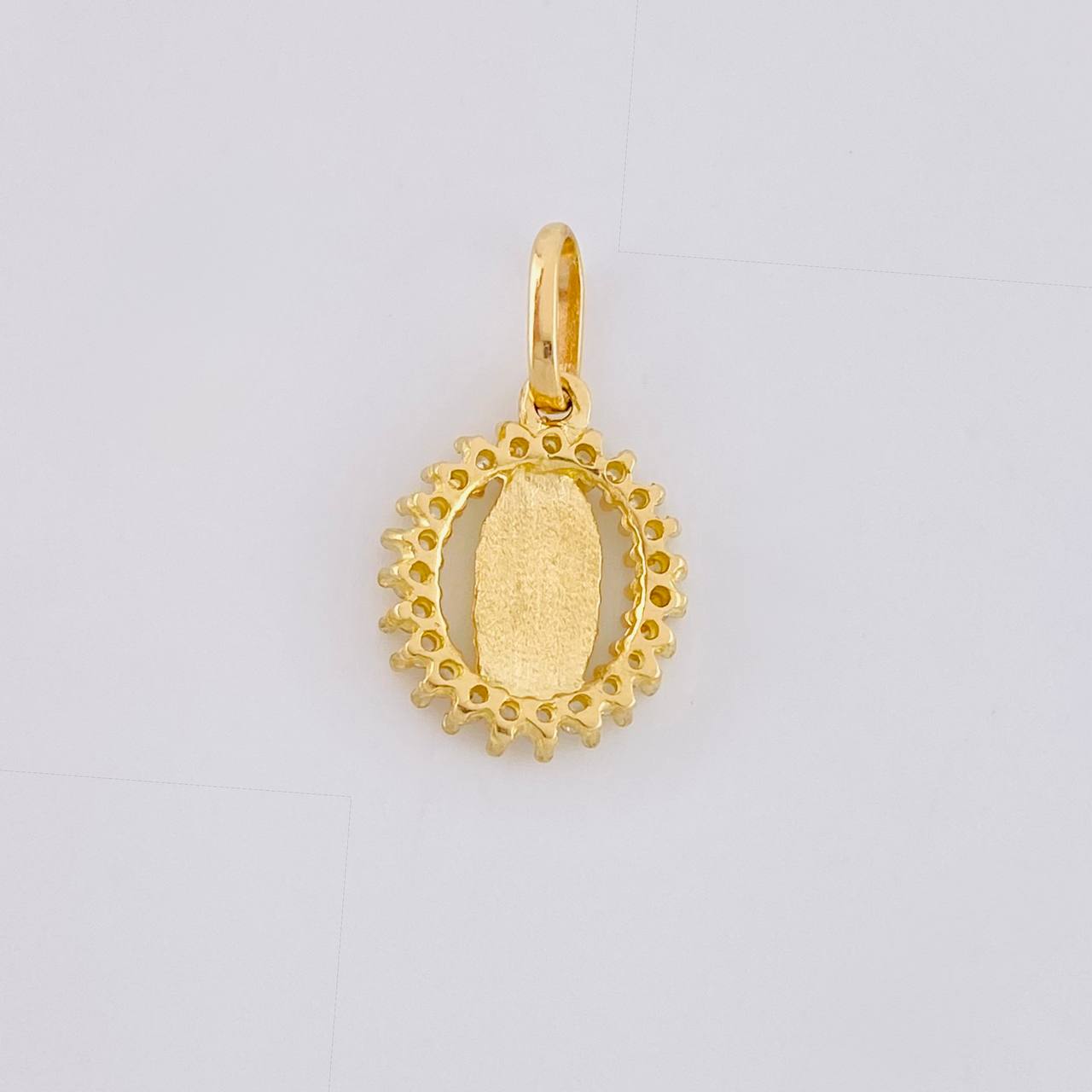 Dije Circular Chispa Virgen Guadalupe 1.35g / 1.7cm Oro Amarillo 18K