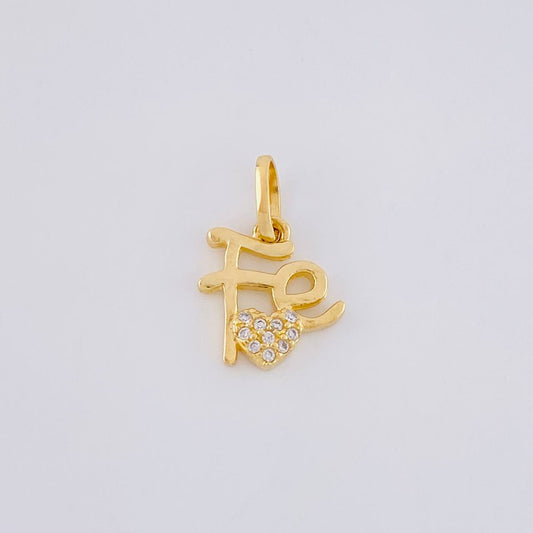 Dije Fe Tupida Corazon 1.1g / 1.5cm Oro Amarillo 18K