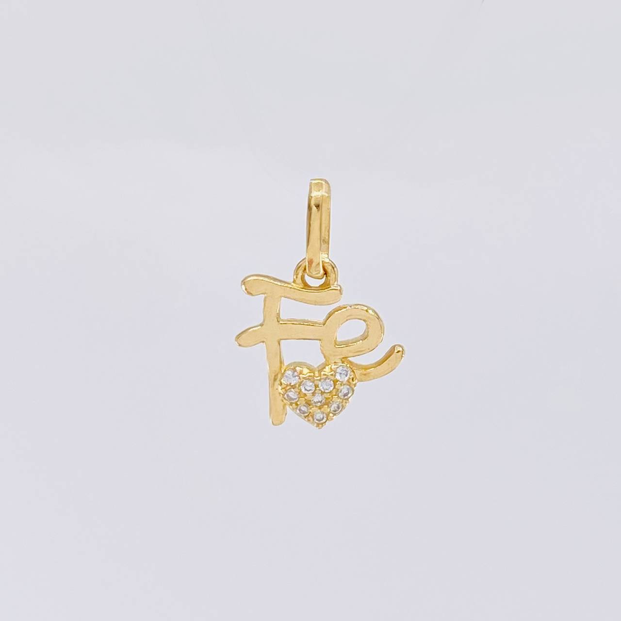 Dije Fe Tupida Corazon 1.2g / 1.7cm Oro Amarillo 18K