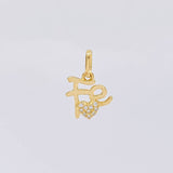 Dije Fe Tupida Corazon 1.1g / 1.5cm Oro Amarillo 18K