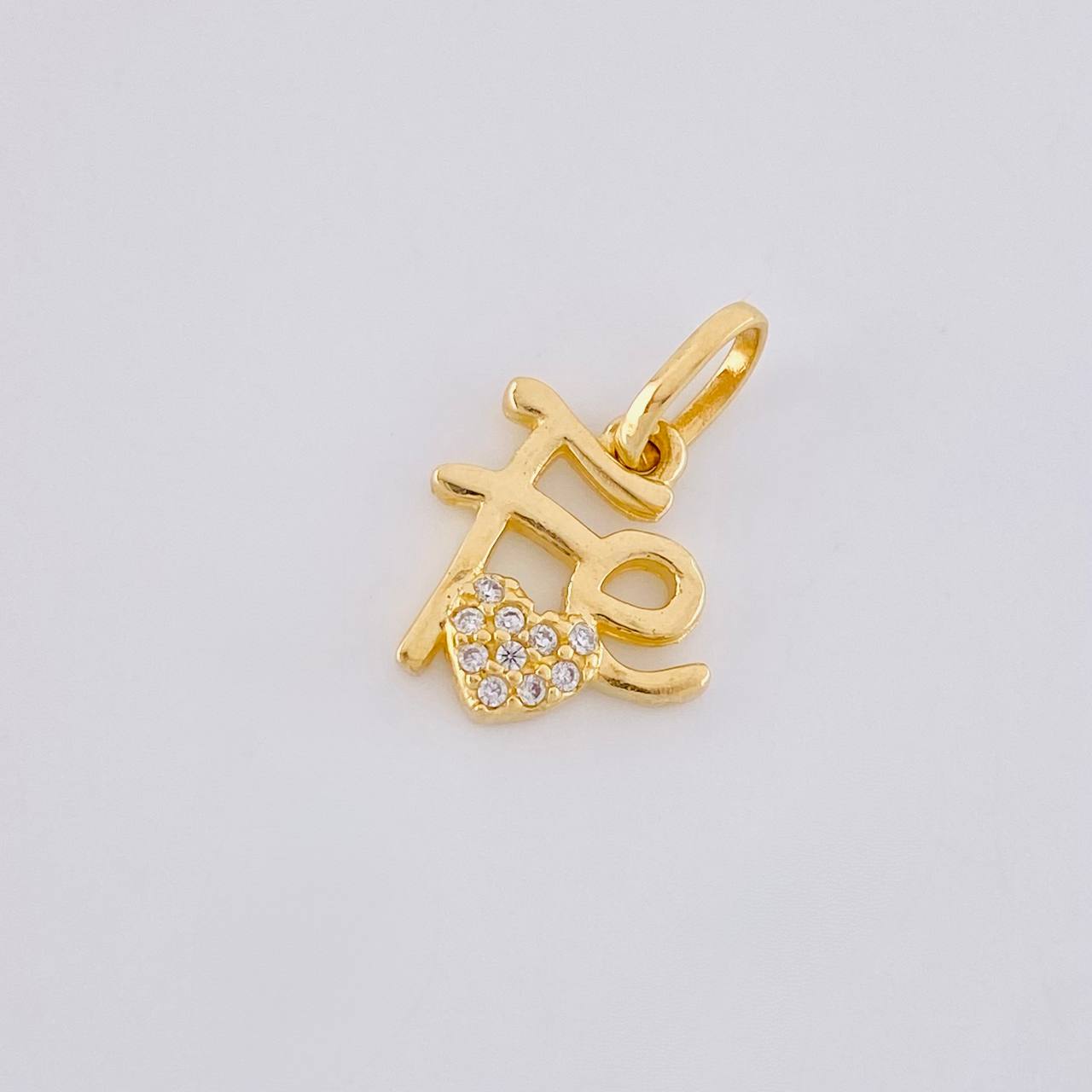 Dije Fe Tupida Corazon 1.2g / 1.7cm Oro Amarillo 18K
