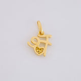 Dije Fe Tupida Corazon 1.1g / 1.5cm Oro Amarillo 18K