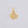 Dije Silueta Corazon Tupida Mariposa 0.95g / 1.5cm Oro Amarillo 18K