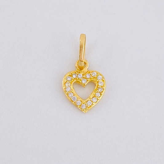 Dije Silueta Corazon Tupida 0.75g / 1.5cm Oro Amarillo 18K
